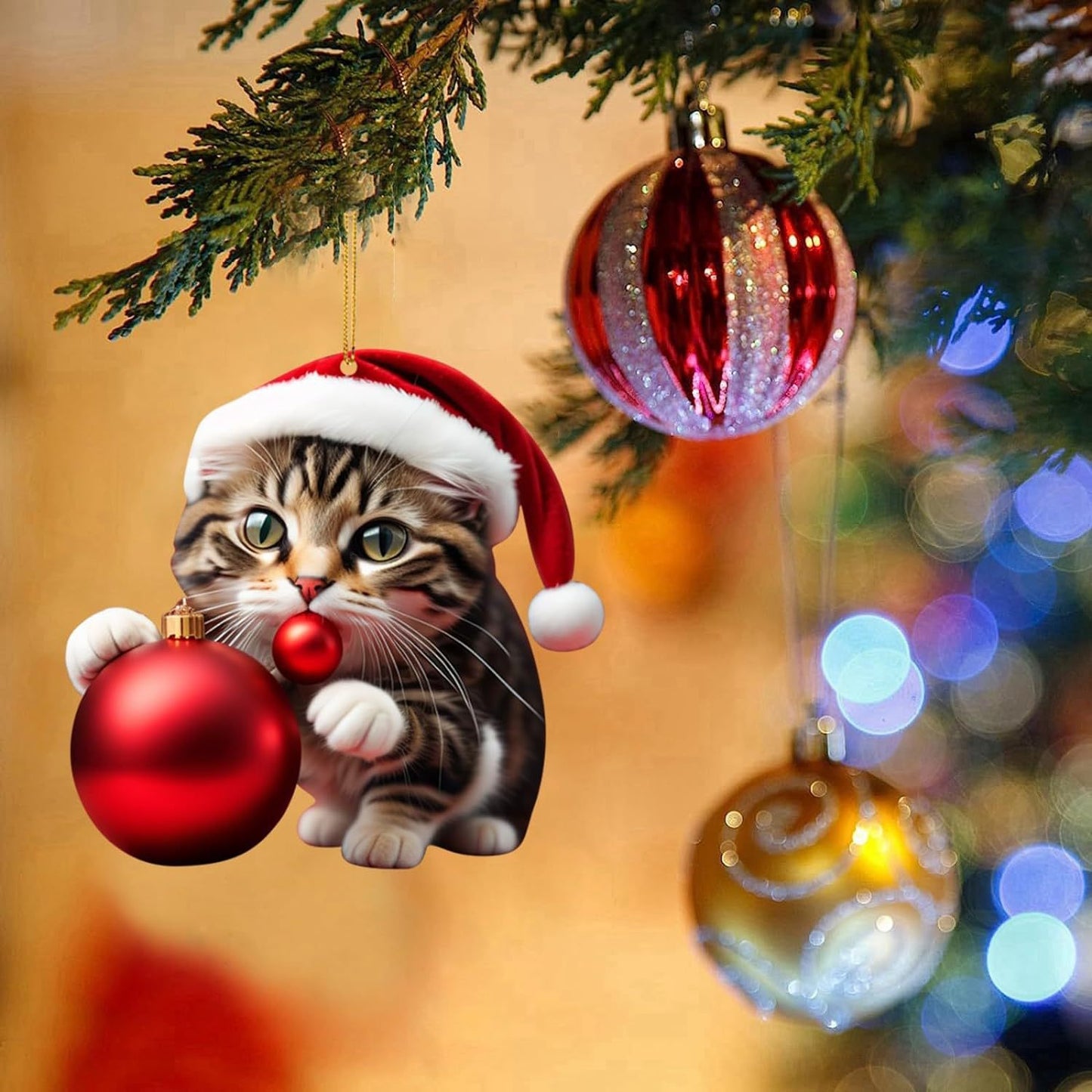 🔥🐈【Kupi 10, dobij 10 besplatno】🎄10 komada😻 Ukrasi za božićno drvce Kitty. Viseći ukrasi za mačke-3816870