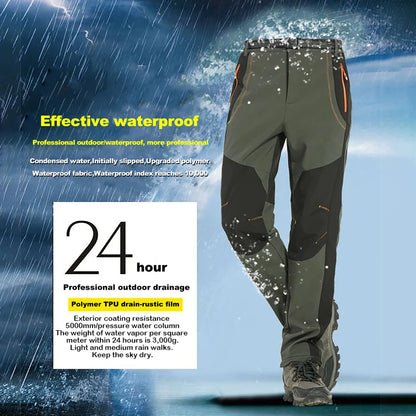 👖🔥40%off【S-5XL】Muške mekane vodootporne i vjetrootporne prozračne planinarske hlače, tople i debele flis hlače za vanjske aktivnosti.--3795182